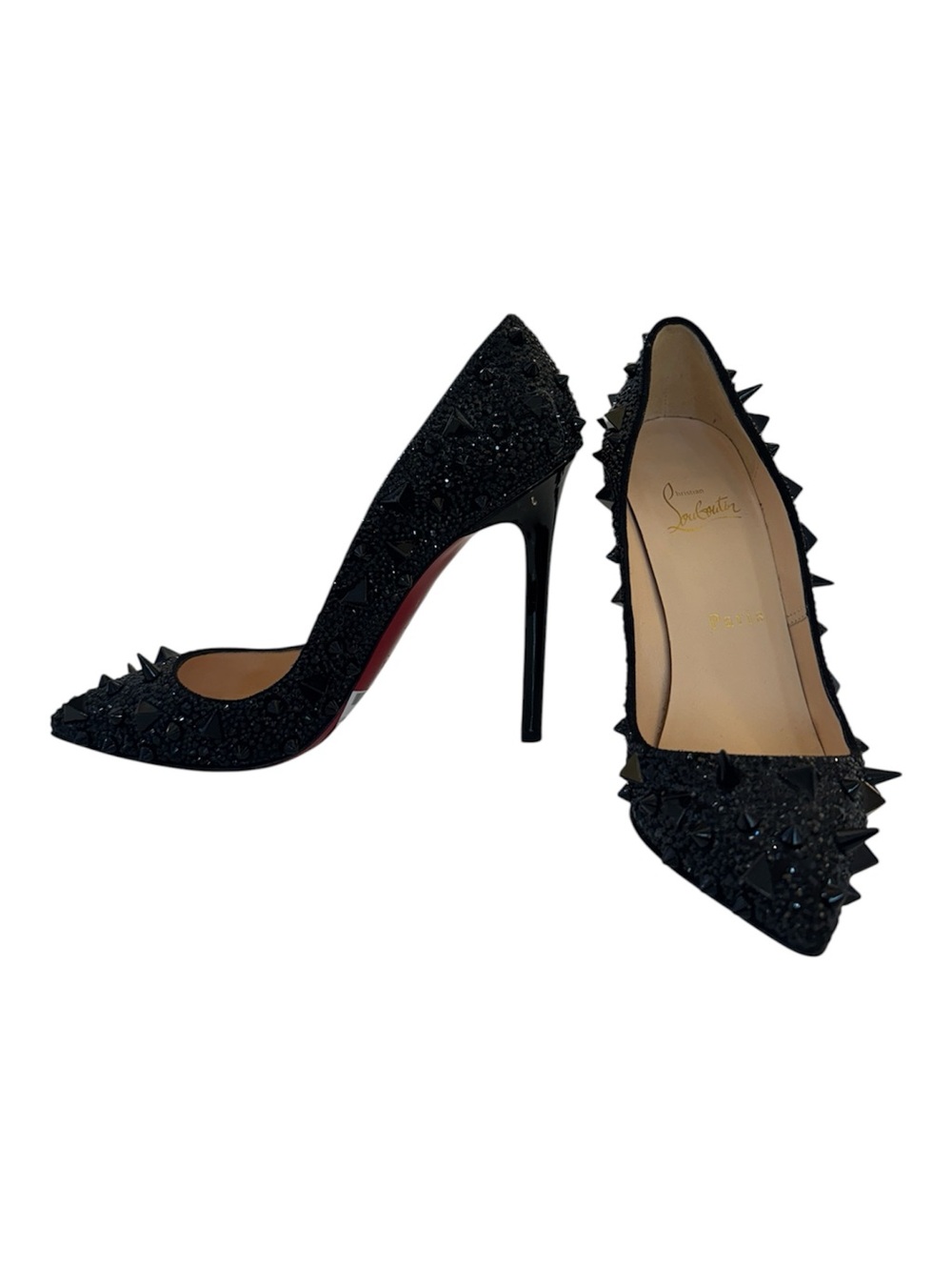 Christian Louboutin Blask Pigalilli Potpourri Strass 120. Swarovski Christal .